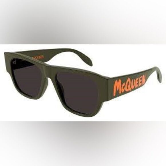 Alexander McQueen Green and Orange 328 Sunglasses - Picture 3 of 3